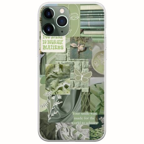 Aesthetic Green iPhone 11 Pro Flexible TPU (Διάφανη Σιλικόνη)