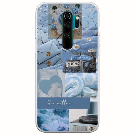 Aesthetic Blue Xiaomi Redmi Note 8 Pro Flexible TPU (Διάφανη Σιλικόνη)