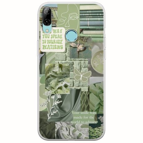 Aesthetic Green Huawei Y7 2019 Flexible TPU (Διάφανη Σιλικόνη)