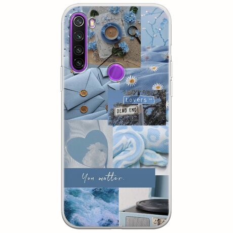 Aesthetic Blue Xiaomi Redmi Note 8 Flexible TPU (Διάφανη Σιλικόνη)