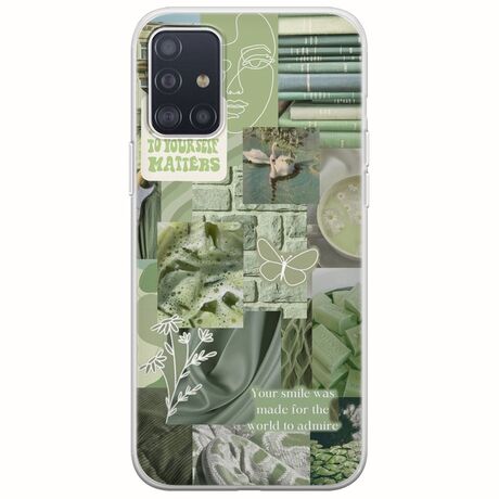 Aesthetic Green Samsung Galaxy A51 Flexible TPU (Διάφανη Σιλικόνη)