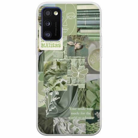 Aesthetic Green Samsung Galaxy A41 Flexible TPU (Διάφανη Σιλικόνη)