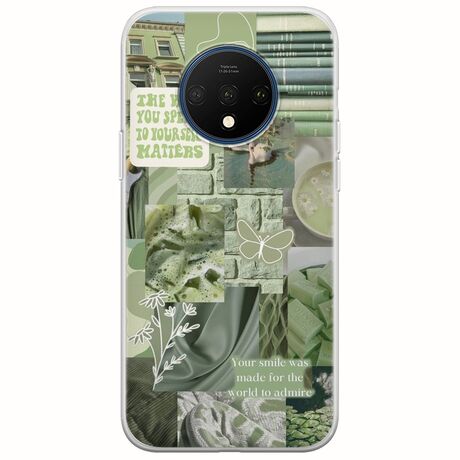 Aesthetic Green OnePlus 7T Flexible TPU (Διάφανη Σιλικόνη)
