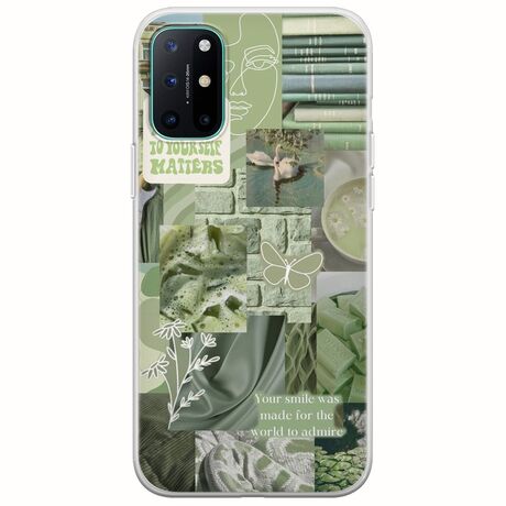 Aesthetic Green OnePlus 8 Flexible TPU (Διάφανη Σιλικόνη)