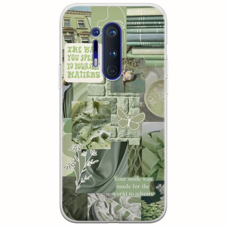 Aesthetic Green OnePlus 8 Pro Flexible TPU (Διάφανη Σιλικόνη)