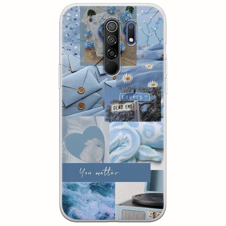 Aesthetic Blue Xiaomi Redmi 9 Flexible TPU (Διάφανη Σιλικόνη)