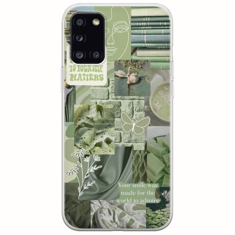 Aesthetic Green Samsung Galaxy A31 Flexible TPU (Διάφανη Σιλικόνη)