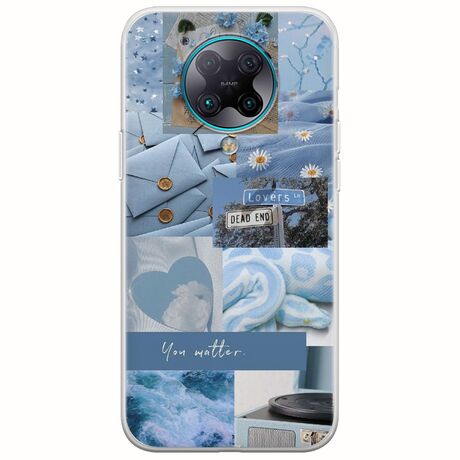 Aesthetic Blue Xiaomi Poco F2 Pro Flexible TPU (Διάφανη Σιλικόνη)
