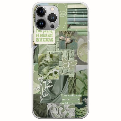 Aesthetic Green iPhone 12 Pro Max Flexible TPU (Διάφανη Σιλικόνη)