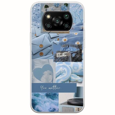 Aesthetic Blue Xiaomi Poco X3 NFC / X3 Pro Flexible TPU (Διάφανη Σιλικόνη)