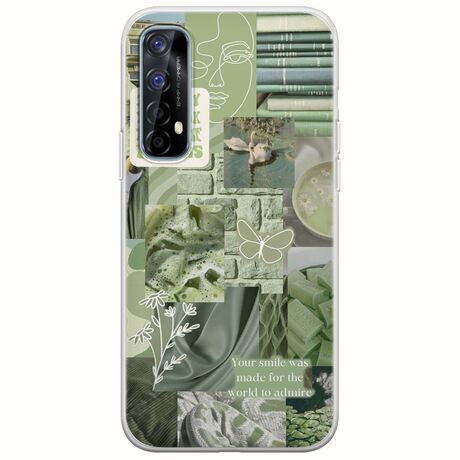 Aesthetic Green Realme 7 Flexible TPU (Διάφανη Σιλικόνη)