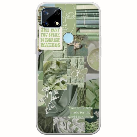 Aesthetic Green Realme 7i Flexible TPU (Διάφανη Σιλικόνη)
