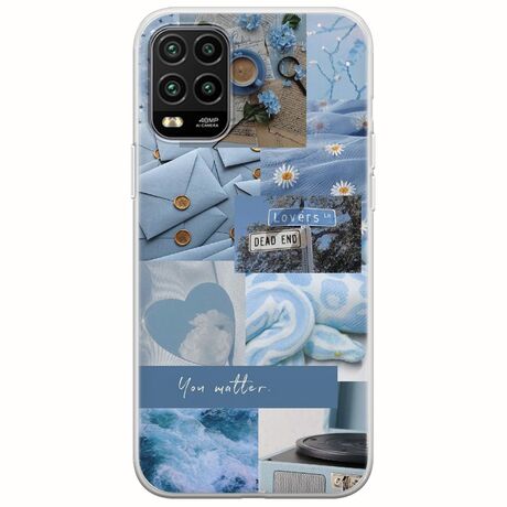 Aesthetic Blue Xiaomi Mi 10 Lite Flexible TPU (Διάφανη Σιλικόνη)
