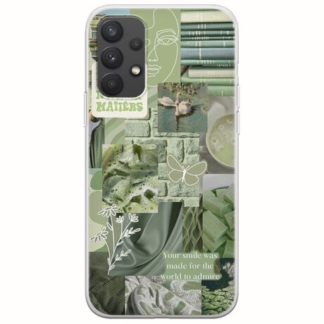 Aesthetic Green Samsung Galaxy A32 4G Flexible TPU (Διάφανη Σιλικόνη)