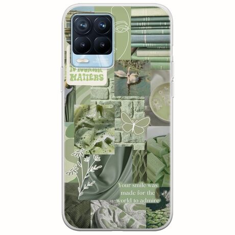 Aesthetic Green Realme 8 / 8 Pro Flexible TPU (Διάφανη Σιλικόνη)