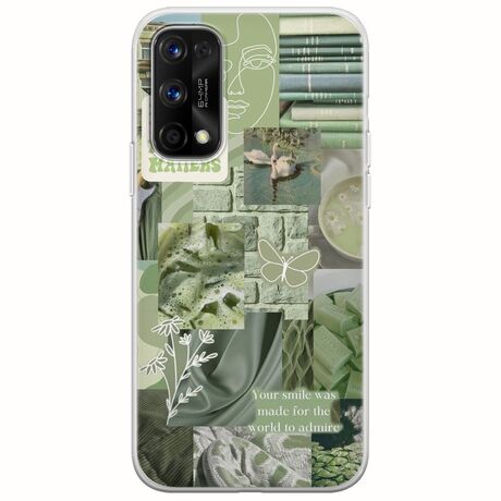 Aesthetic Green Realme 7 5G Flexible TPU (Διάφανη Σιλικόνη)