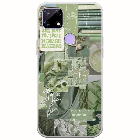 Aesthetic Green Realme C21 Flexible TPU (Διάφανη Σιλικόνη)