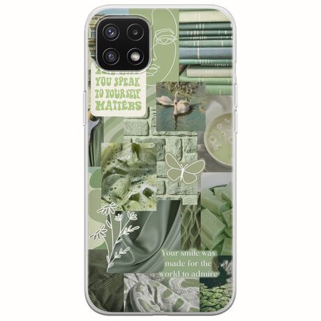 Aesthetic Green Samsung Galaxy A22 5G Flexible TPU (Διάφανη Σιλικόνη)