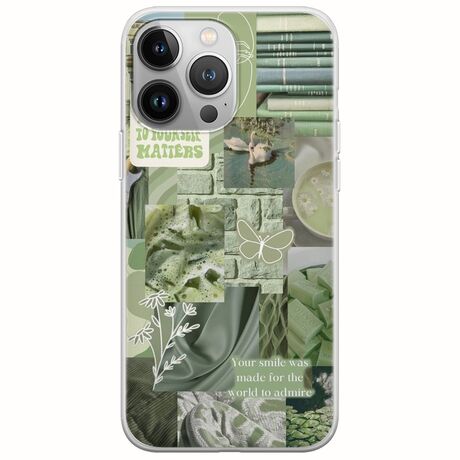 Aesthetic Green iPhone 13 Pro Max Flexible TPU (Διάφανη Σιλικόνη)
