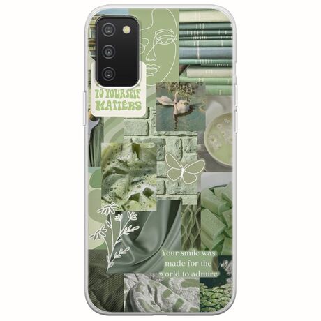 Aesthetic Green Samsung Galaxy A03s Flexible TPU (Διάφανη Σιλικόνη)