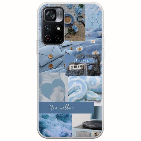 Aesthetic Blue Xiaomi Poco M4 Pro 5G Flexible TPU (Διάφανη Σιλικόνη)