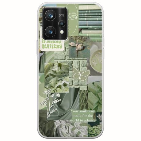 Aesthetic Green Realme 9 Pro Plus Flexible TPU (Διάφανη Σιλικόνη)