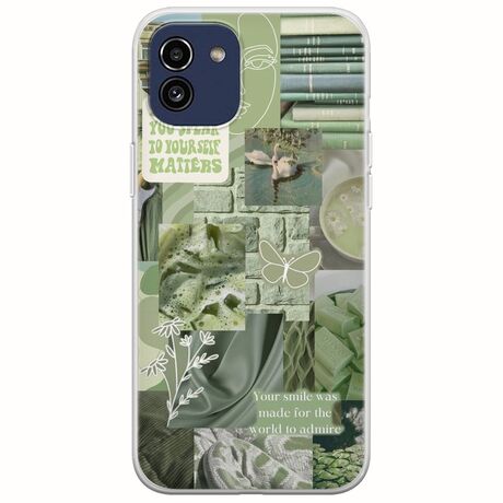 Aesthetic Green Samsung Galaxy A03 Flexible TPU (Διάφανη Σιλικόνη)