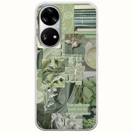 Aesthetic Green Huawei P50 Pro Flexible TPU (Διάφανη Σιλικόνη)