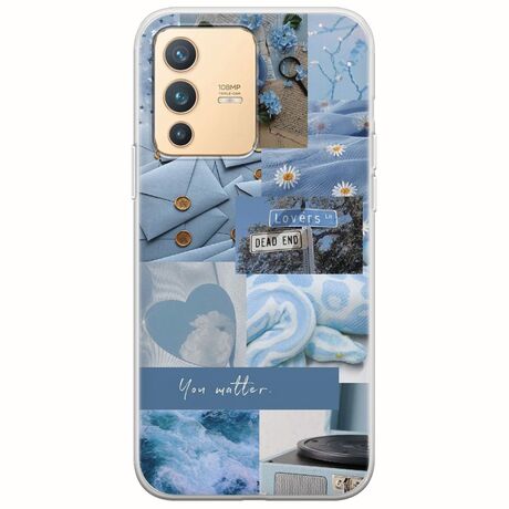Aesthetic Blue Vivo V23 5G Flexible TPU (Διάφανη Σιλικόνη)