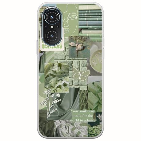 Aesthetic Green Huawei Nova 9 SE Flexible TPU (Διάφανη Σιλικόνη)