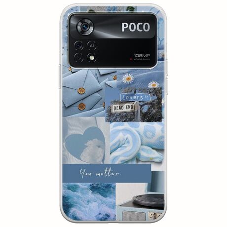 Aesthetic Blue Xiaomi Poco X4 Pro 5G Flexible TPU (Διάφανη Σιλικόνη)