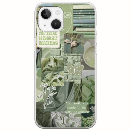 Aesthetic Green iPhone 14 Flexible TPU (Διάφανη Σιλικόνη)
