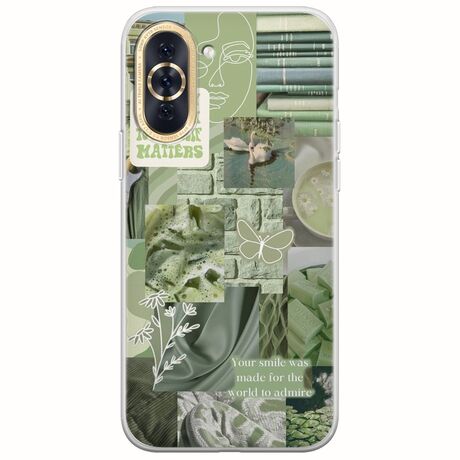 Aesthetic Green Huawei Nova 10 Flexible TPU (Διάφανη Σιλικόνη)