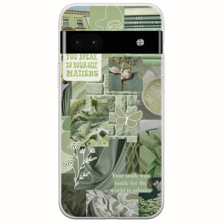 Aesthetic Green Google Pixel 6a 5G Flexible TPU (Διάφανη Σιλικόνη)