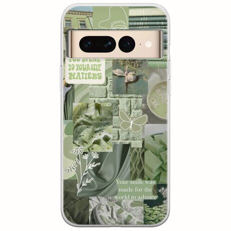 Aesthetic Green Google Pixel 7 Pro 5G Flexible TPU (Διάφανη Σιλικόνη)