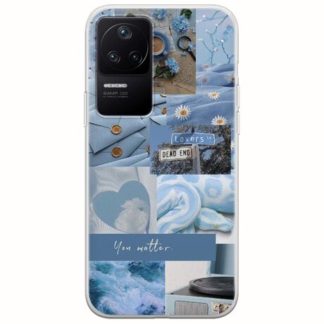 Aesthetic Blue Xiaomi Poco F4 5G Flexible TPU (Διάφανη Σιλικόνη)