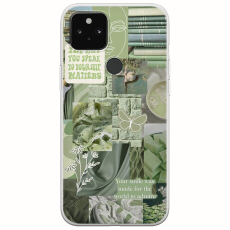 Aesthetic Green Google Pixel 5 Flexible TPU (Διάφανη Σιλικόνη)