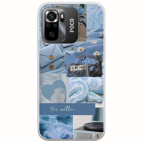 Aesthetic Blue Xiaomi Poco M5s Flexible TPU (Διάφανη Σιλικόνη)