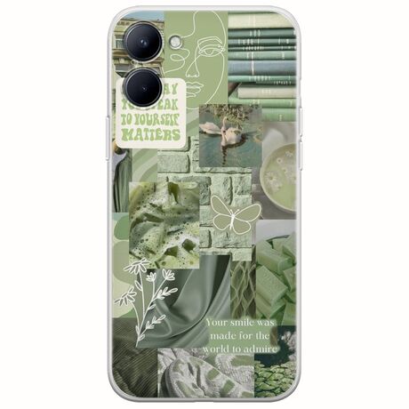 Aesthetic Green Realme C33 Flexible TPU (Διάφανη Σιλικόνη)