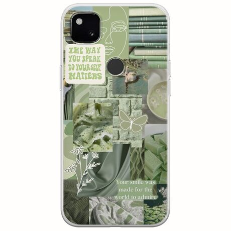 Aesthetic Green Google Pixel 4a 4G Flexible TPU (Διάφανη Σιλικόνη)