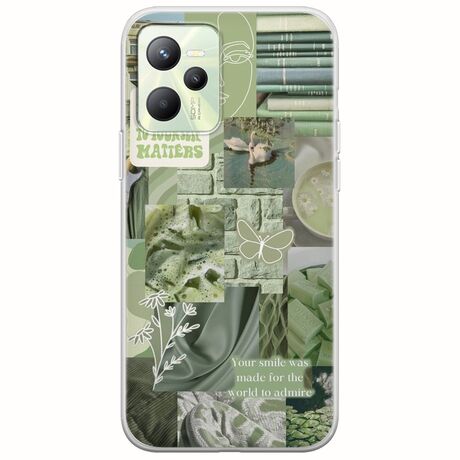 Aesthetic Green Realme Narzo 50A Prime Flexible TPU (Διάφανη Σιλικόνη)