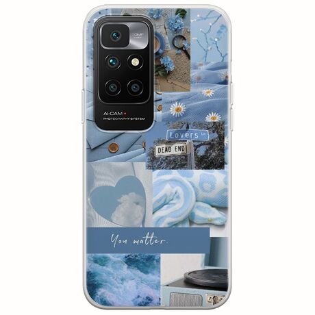 Aesthetic Blue Xiaomi Redmi 10 2022 Flexible TPU (Διάφανη Σιλικόνη)