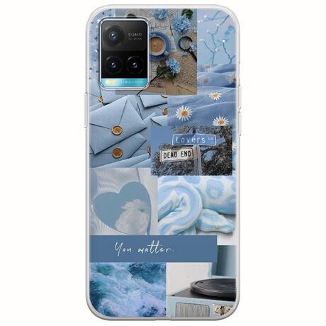 Aesthetic Blue Vivo Y21s Flexible TPU (Διάφανη Σιλικόνη)
