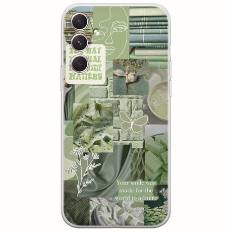 Aesthetic Green Samsung Galaxy A14 5G Flexible TPU (Διάφανη Σιλικόνη)