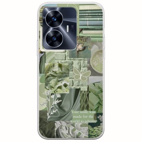 Aesthetic Green Realme C55 Flexible TPU (Διάφανη Σιλικόνη)