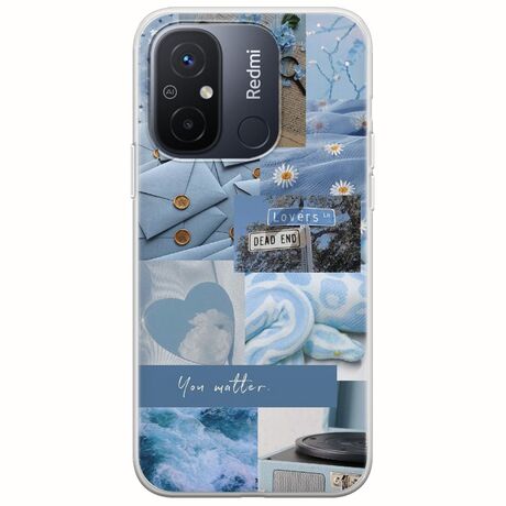 Aesthetic Blue Xiaomi Redmi 12C Flexible TPU (Διάφανη Σιλικόνη)