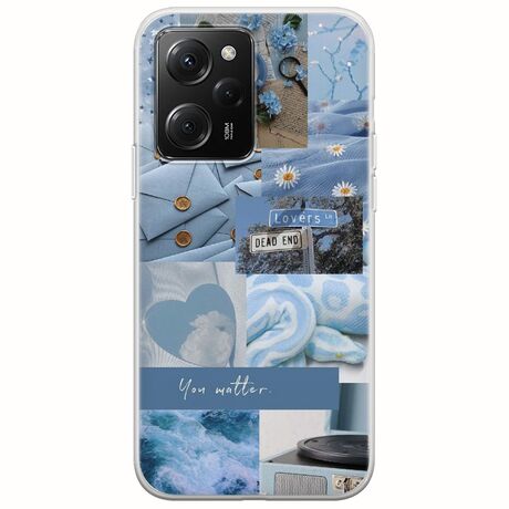 Aesthetic Blue Xiaomi Poco X5 Pro 5G Flexible TPU (Διάφανη Σιλικόνη)