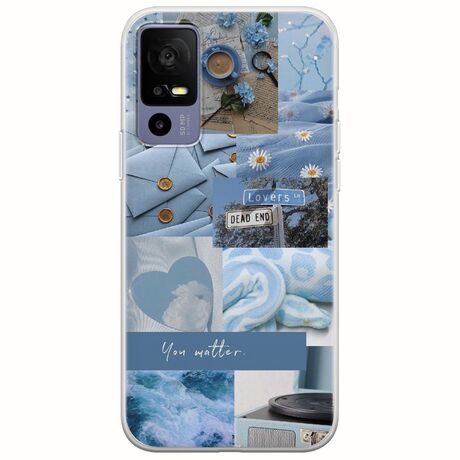 Aesthetic Blue TCL 40R 5G Flexible TPU (Διάφανη Σιλικόνη)