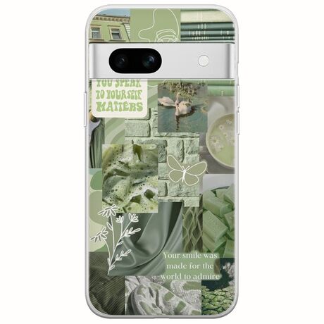 Aesthetic Green Google Pixel 7a 5G Flexible TPU (Διάφανη Σιλικόνη)
