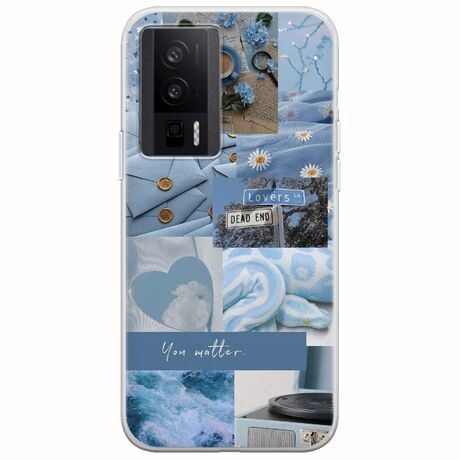 Aesthetic Blue Xiaomi Poco F5 Pro 5G Flexible TPU (Διάφανη Σιλικόνη)